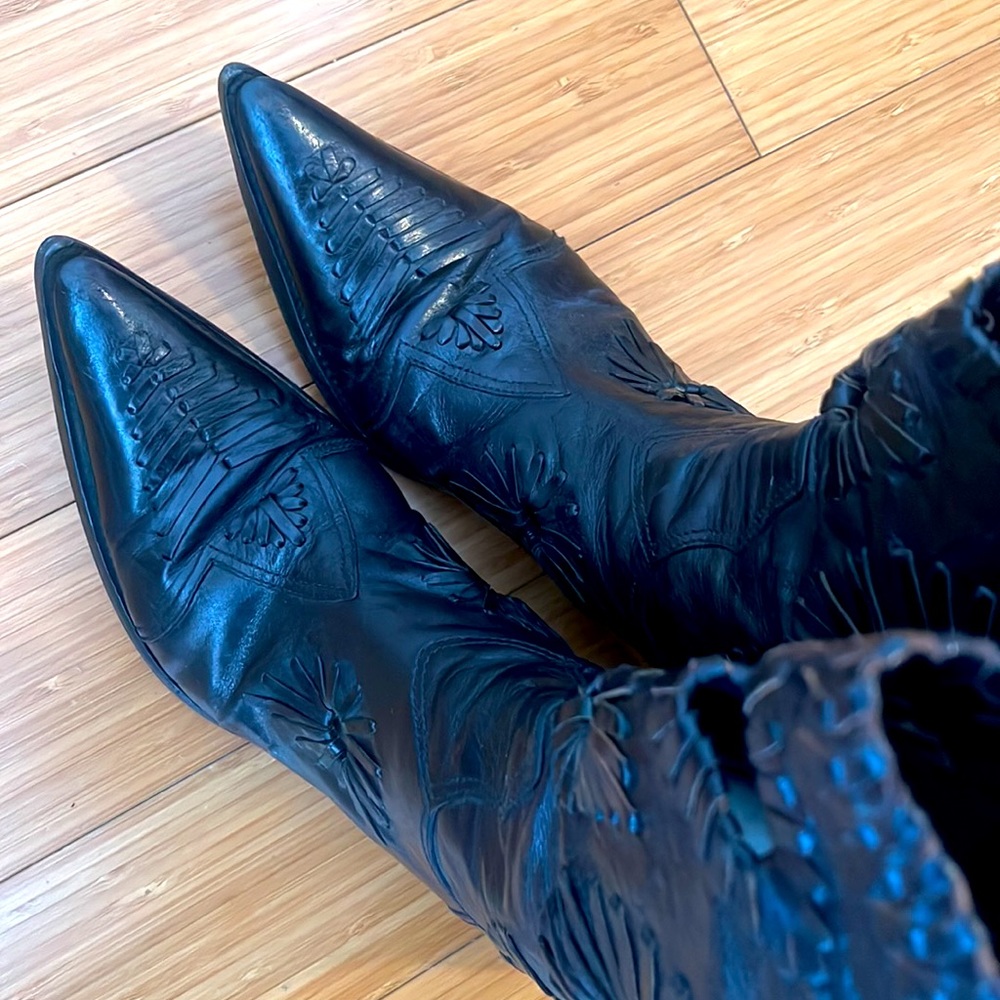 Vintage Gianni Barbato Handmade Cowboy Boots